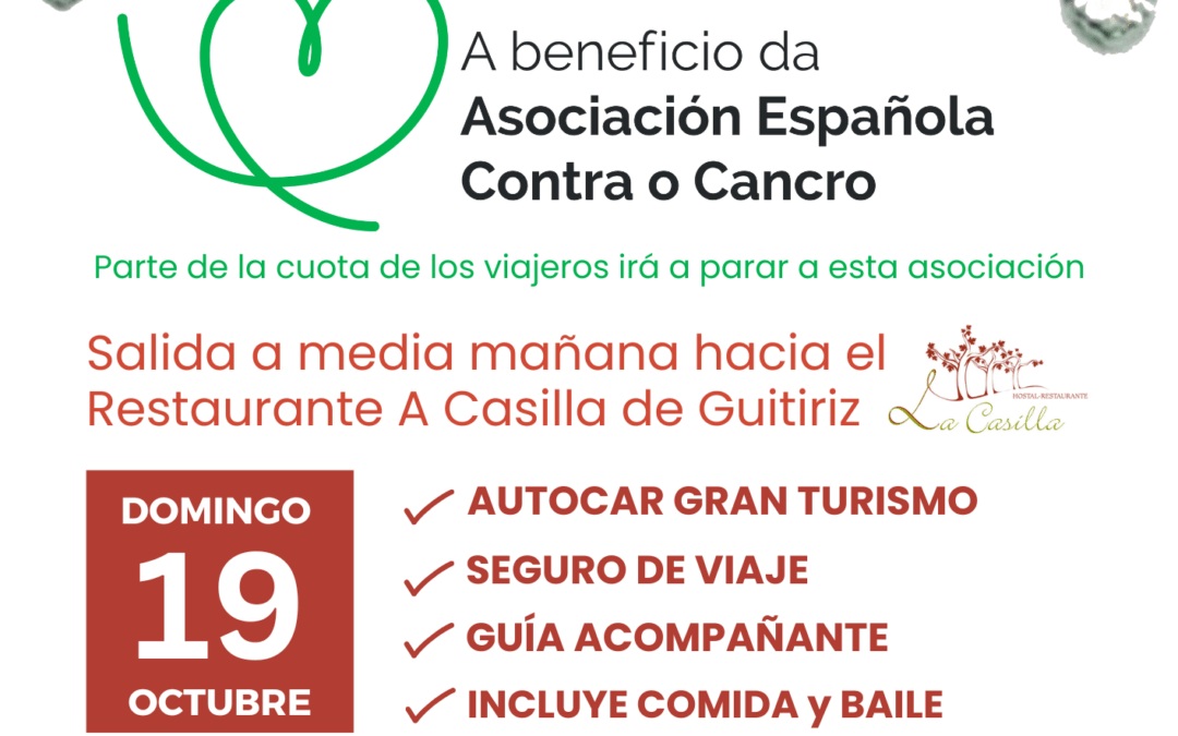 Comida SOLIDARIA a beneficio de la ASOCIACIÓN ESPAÑOLA CONTRA O CANCRO